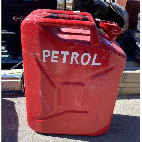 140 - Red painted petrol jerry can