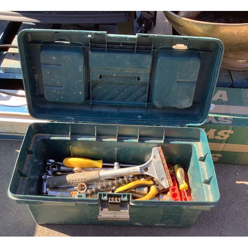 141 - Tool box containing a quantity of spanners