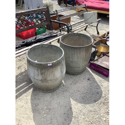 372 - Pair of galvanised dolly tubs