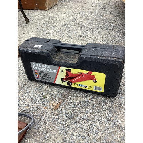 379 - Boxed 2 tonne trolley jack