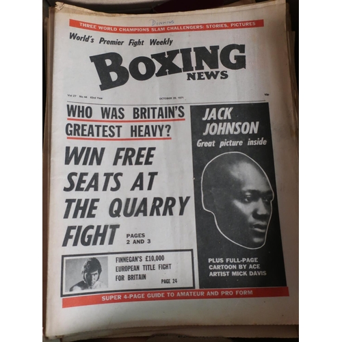 601 - Collection of boxing news magazines from 1970-1980 (two boxes)