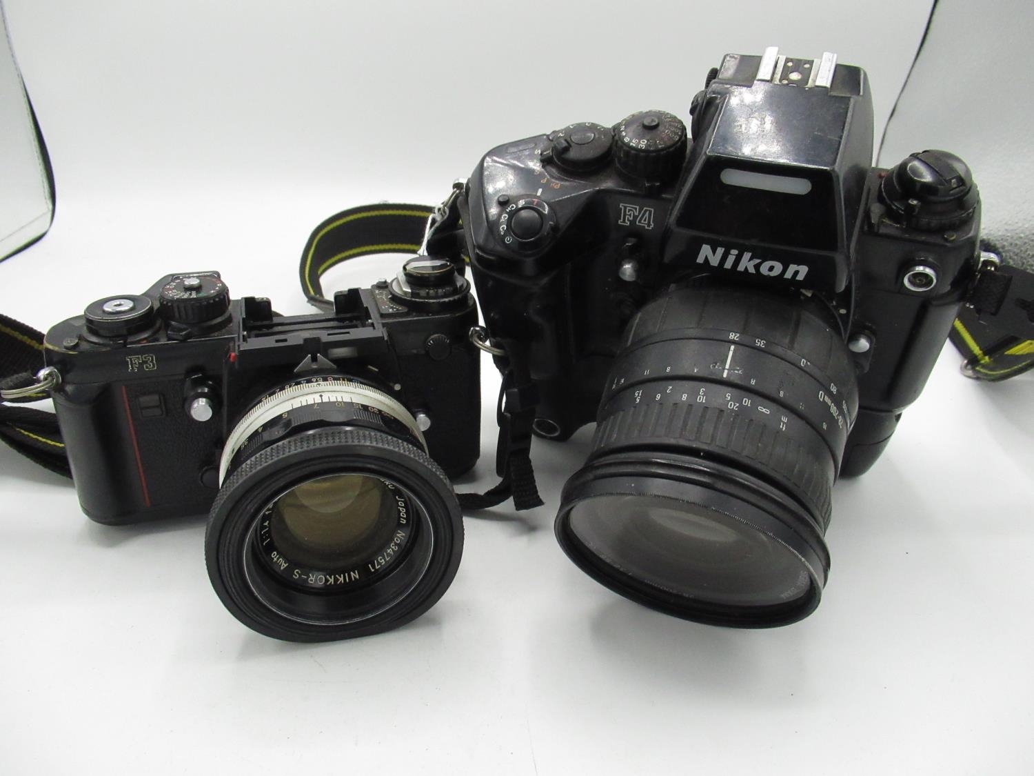 Mark down grass Lunar New Year Nikon F4 auto focus SLR camera with Nikon MB23 grip, and a Sigma 28 - 200  autofocus lens (some inter