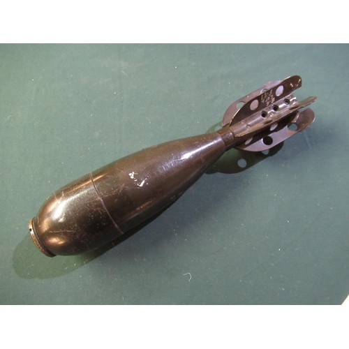 135 - Inert TV69 Q44762 bomb with detachable tail fin, various other markings and flat screw cap marked 1.... 