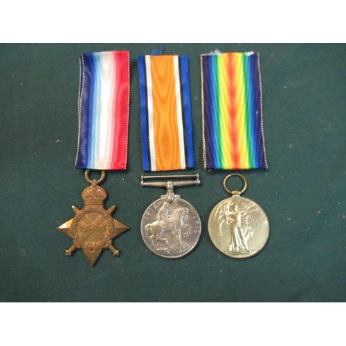 150 - 1914-15 Star trio awarded to T-14277 PTE.P.B.Blackmore R.G.UB.FUS