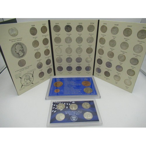 949 - The 50 State Commemorative Quarter Series 1999-2008 in folder by Littleton Coin Company, US Mint 50 ... 