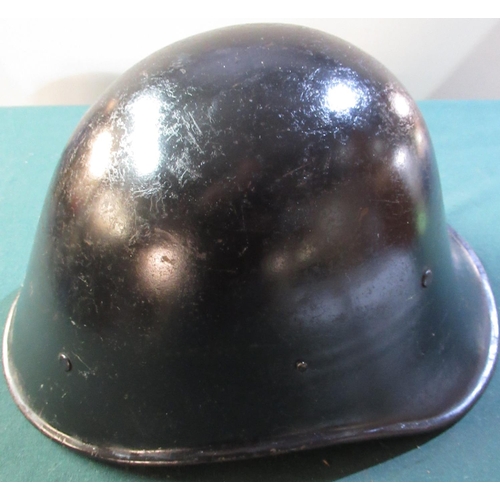 31 - c.WWII period possibly Romanian or Hungarian steel helmet with liner