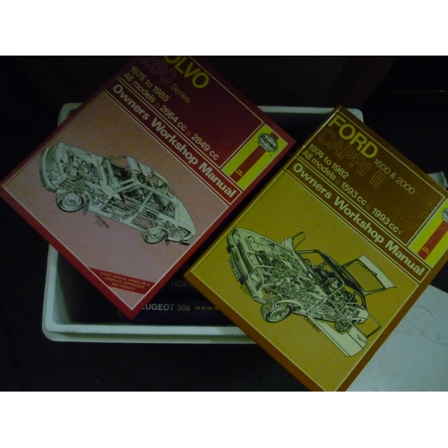 947 - Six Haynes manuals including Volvo 260 series, Ford Capri 2, Talbot Horizon, Peugeot 306, Ford Sierr... 