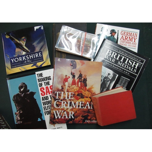 159 - Collection of mostly WWII related hardback and other books including: Yorkshire at War, Medals, Germ... 