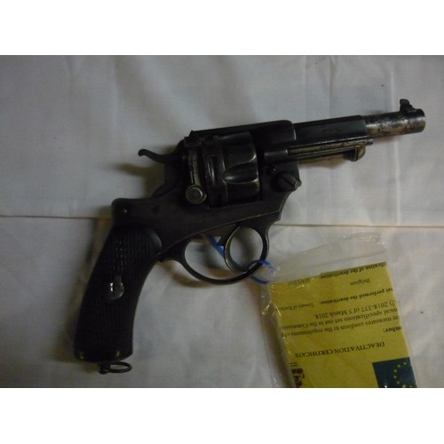 90 - Deactivated Belgium chamelot 12mm revolver with new spec COD 18/03/21