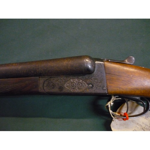 96 - Deactivated Belgium 12 bore side by side shotgun with new spec COD 16/2/21