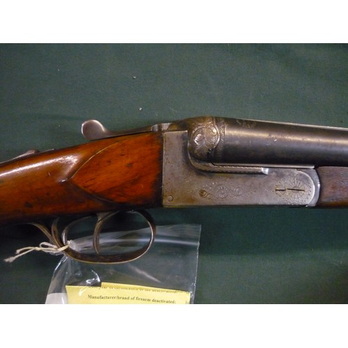 102 - Deactivated Jabali 12 bore side by side shotgun with new spec COD