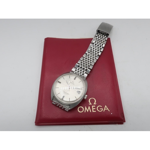 48 - Omega Seamaster Cosmic automatic wristwatch with date. Stainless steel case on matching stainless st... 