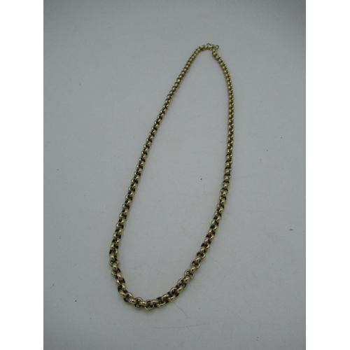 9 - 9ct gold cable chain necklace with lobster claw clasp  L54cm, 17g