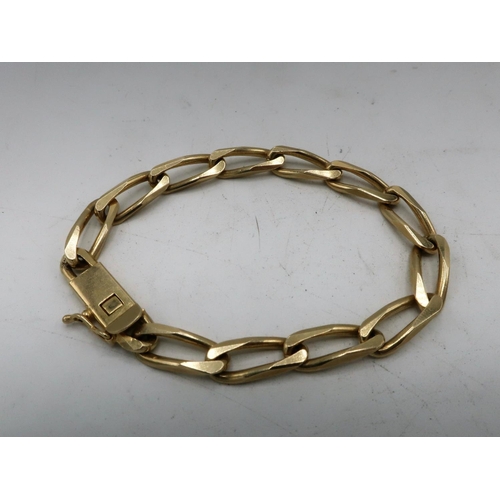 108 - 14ct gold curb chain bracelet with bracelet clasp L19cm 19g