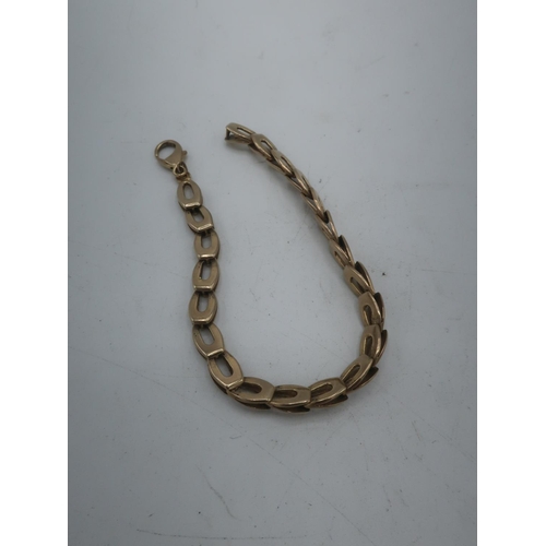 112 - 9ct gold chain bracelet with lobster claw clasp stamped 375 L18cm 13.1g