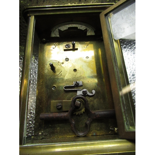 174 - Early 20th C French carriage clock (broken main spring)