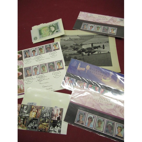 192 - Diana Princess of Wales 1961-1997 Royal Mail commemorative stamps, Royal Mail Gilbert and Sullivan, ... 