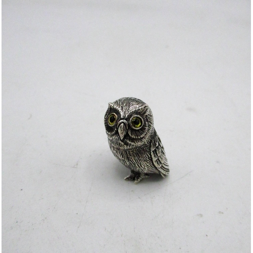 734 - Silver figure  of an owl stamped Sterling