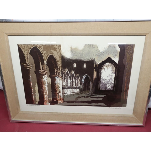 750 - Norman Wade (British 20th C): 'Fountains Abbey' Ltd.ed colour lithograph, No.23/60, signed, titled, ... 