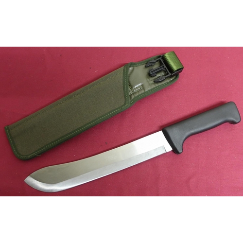 113 - J Adams of Sheffield butchers/machete type knife with 10