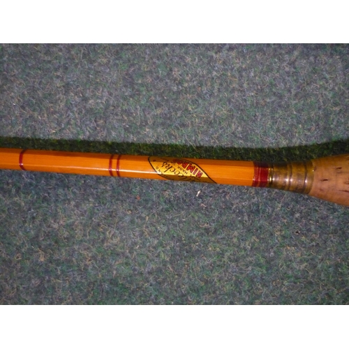 Allcocks Nimrod split cane fishing rod, two parts, double handle