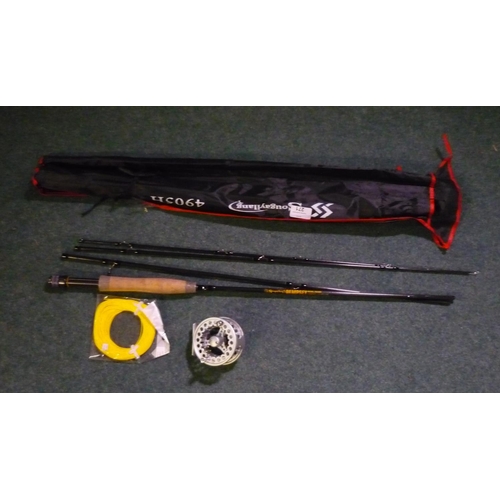 Brand new fly fishing starter set by Sougayilang; Dempsey 9ft long fly  fishing rod in four sections