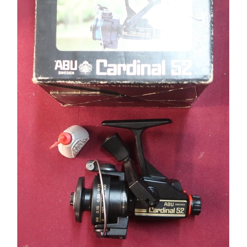 Boxed Abu cardinal 52 spinning reel in very good condition with oil