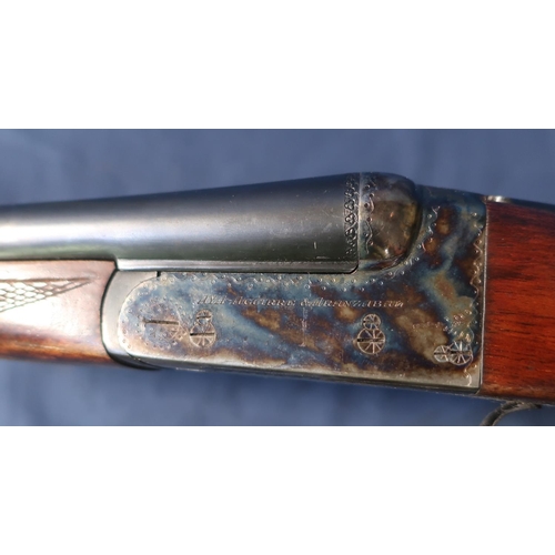 728 - AYA 28B side by side shotgun with 27inch barrels. 14 1/2