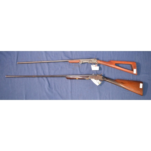 731 - Two Belgium .410 single barrel side lever opening shotguns, serial no. 1716 and 28 (2) (shotgun cert... 