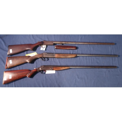 742 - Three 12B single barrel shotguns, including Aya serial no. 403763, Cooey serial no. 40513 and a USA ... 