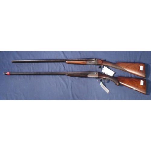 745 - Midland Gun Co 12B side by side shotgun serial no.95281 and a Ligano 12B side by side shotgun serial... 