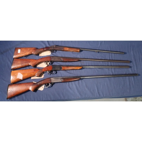 748 - Four 12B single barrel shotguns including: Goro Sabel serial no.31460, Baikal serial no.E0407, BSA s... 