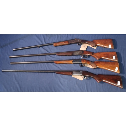 748 - Four 12B single barrel shotguns including: Goro Sabel serial no.31460, Baikal serial no.E0407, BSA s... 