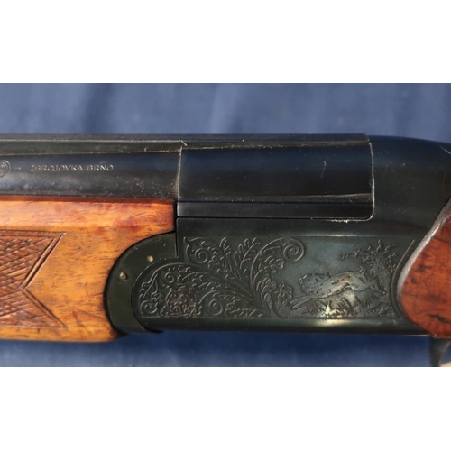 758 - Brno model 501.2 12B over and under ejector shotgun (1 ejector A/F) serial no.01985, Rizzini 12B ove... 