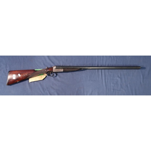 760 - Leach 12b side by side shotgun with 28