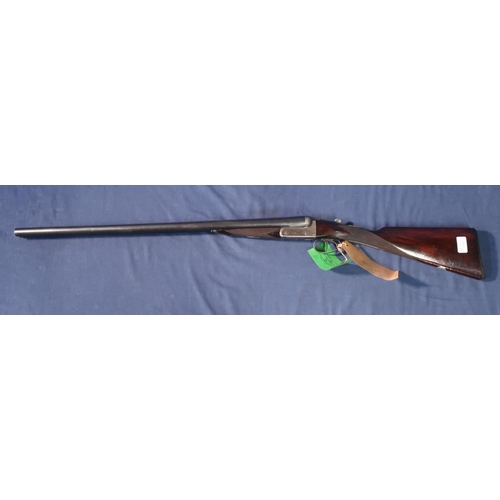 760 - Leach 12b side by side shotgun with 28