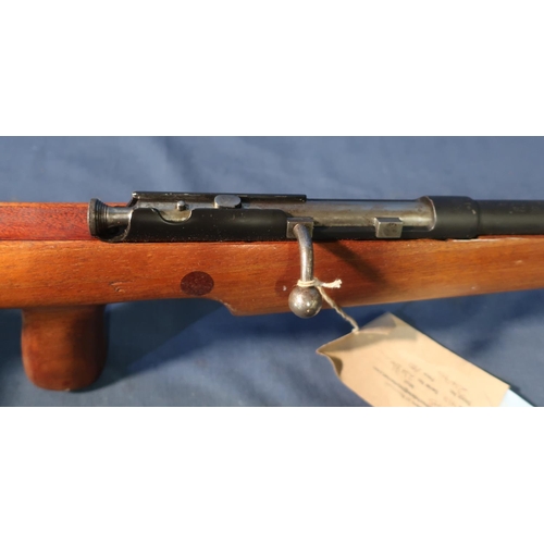 764 - Webley and Scott single barrel bolt action custom stock .410 shotgun, serial no.2486 (shotgun certif... 