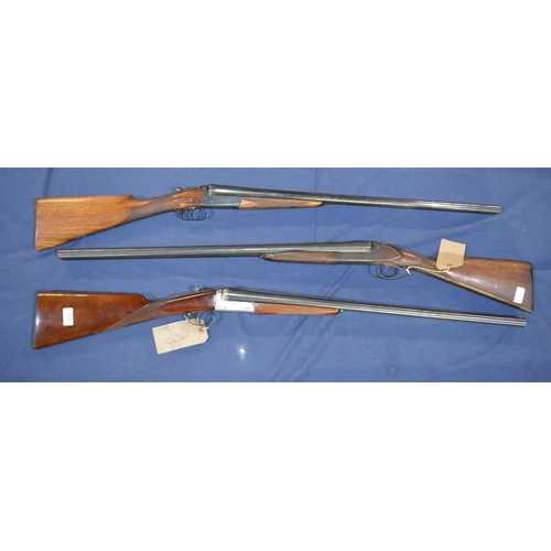 772 - Three 12B side by side shotguns including: Master no.115037, FEG ejector no.F6853, Hibiki Japanese n... 