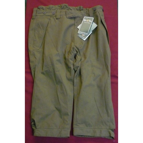 32 - Alan Paine Dunswell waterproof breeks, colour olive, size UK 40