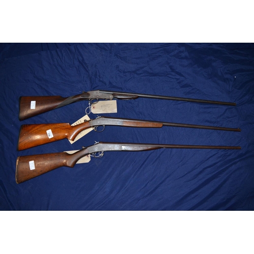 736 - Three .410 single barrel shotguns including Harrington & Richardson serial no. A20808, Army & Navy s... 