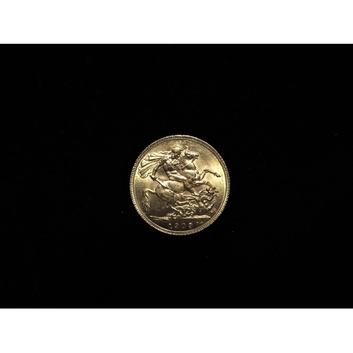 511 - Edw. VII gold sovereign, dated 1909 7.9g