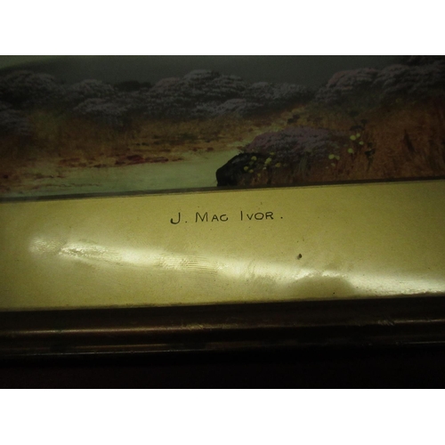 426 - J. Mac Invor (James Mac Invor) pair of Gauache landscape views of Dartmoor W17.5cm x H9.25cm