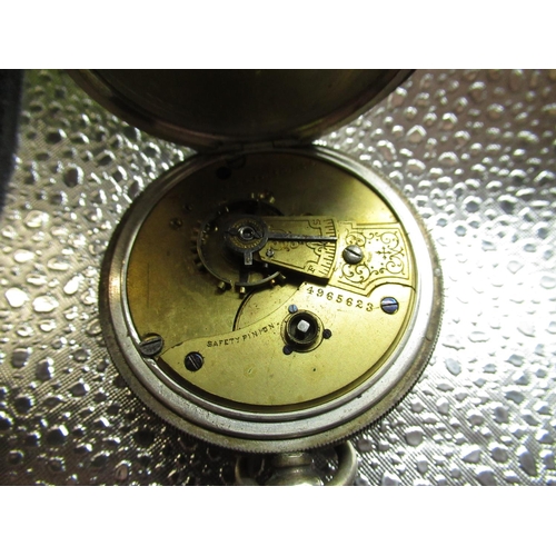 90 - L.Hinchliffe, Filey silver key wound open faced pocket watch, gilt full plate fusee lever movement s... 