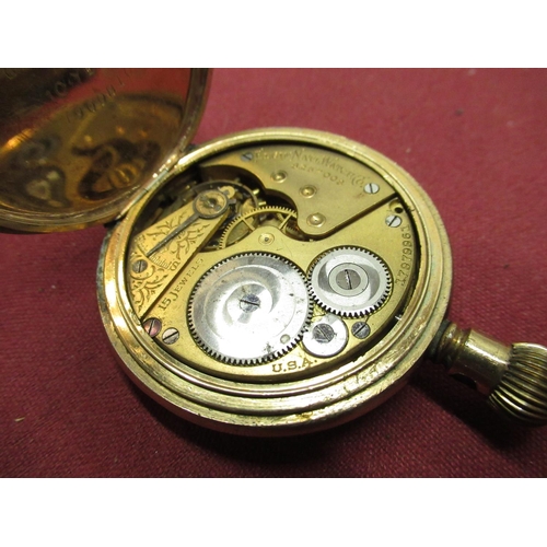 115 - Elgin rolled gold Hunter pocket watch, Ogival 1950's mechanical wristwatch, and eleven Red Herring a... 