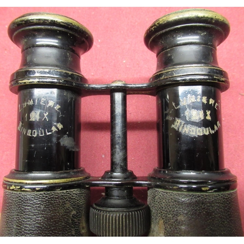 204 - Ross 7x15 Steplux segmented prism design binoculars, serial no. 131048, top plates marked Ross Londo... 