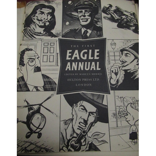 234 - Eagle Annual 1 - 10, James Bond annual published 1968, Enid Blyton Happy Hours story book published ... 