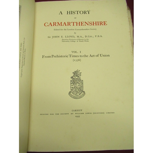 544 - A History of Carmarthenshire, vols. 1 & 2, edited for the London Carmarthenshire Society by Sir John... 