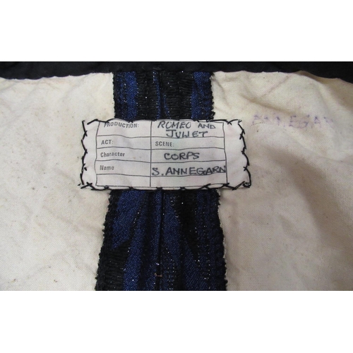 704 - WAYNE SLEEP COLLECTION - Blue waistcoat with silver braid and piping labelled Romeo and Juliet, Corp... 