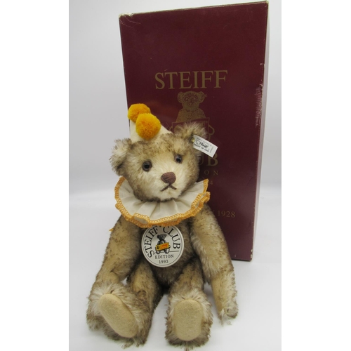 21 - Steiff Club 1993/94 Teddy Clown 1928 replica Teddy Bear with hat and ruffle limited edition no. 5321... 