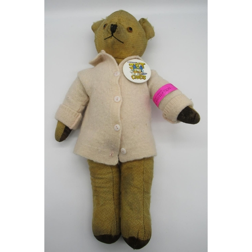 55 - Pair of c. 1950's Pedigree Bobby bears with glass eyes, jointed arms and legs, felt pads and stitche... 